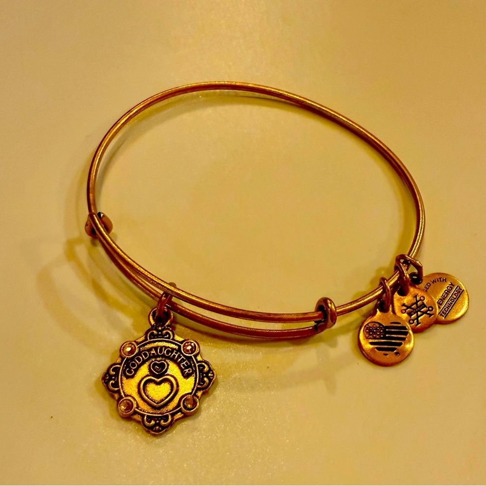Alex & Ani Gold tone Adjustable Goddaughter Gift Bracelet
